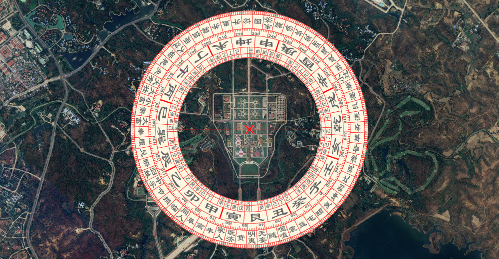 《圖說》奈比都總督府衛星方位圖，摘自google網。