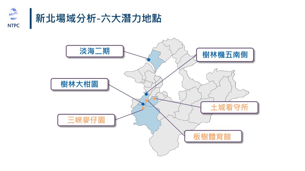 《圖說》新北巨蛋六大潛力地點。〈城鄉局提供〉