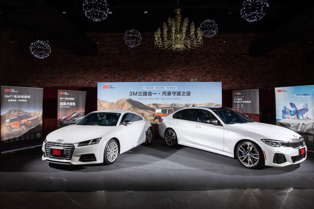 圖二 3M推出三膜合一方案，滿足車主對車身外觀個性化的多元需求，讓每輛愛車兼具獨特風格與全方位保護。3M提供