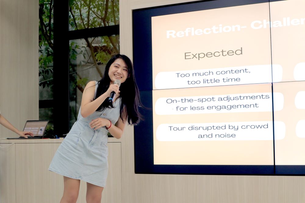 《圖說》學員分享設計城市導覽的心得與設計理念。〈青年局提供〉